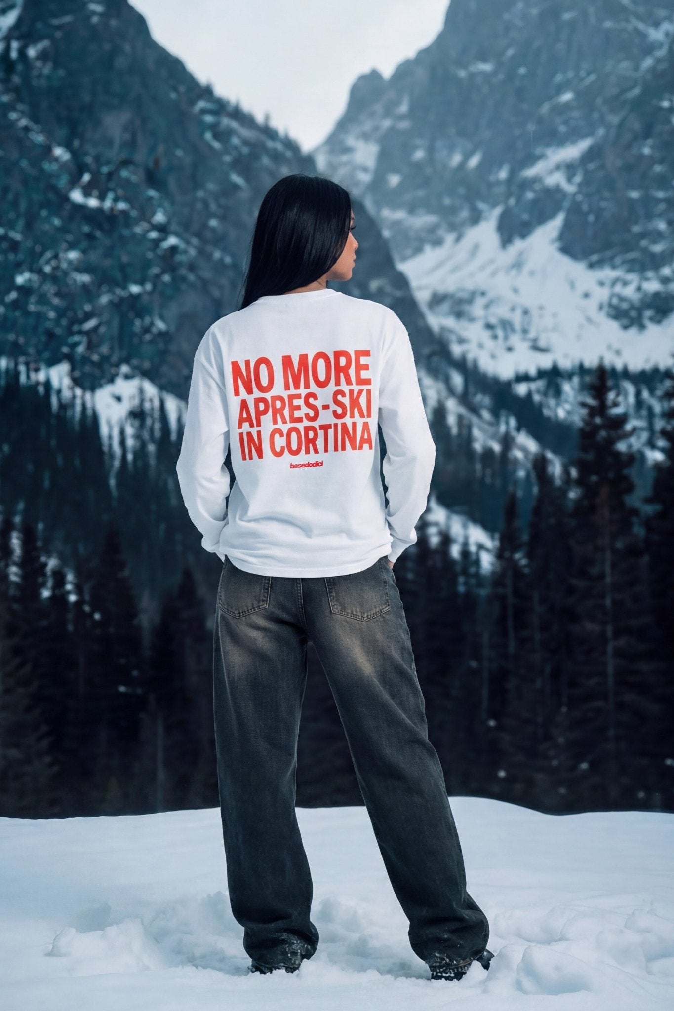 Longsleeve "DIRTY XMAS" No More Apres - Ski White - BASEDODICI®