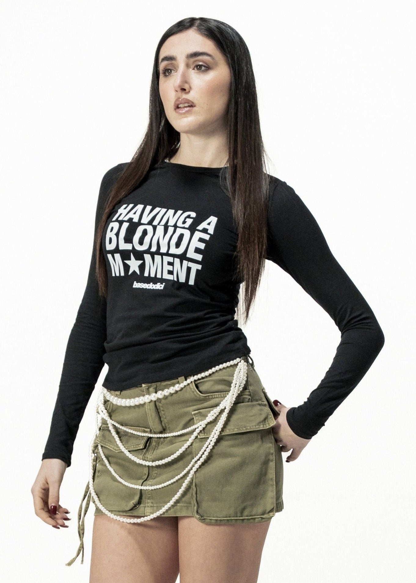 Longsleeve "DIVA" Blonde Black - BASEDODICI®