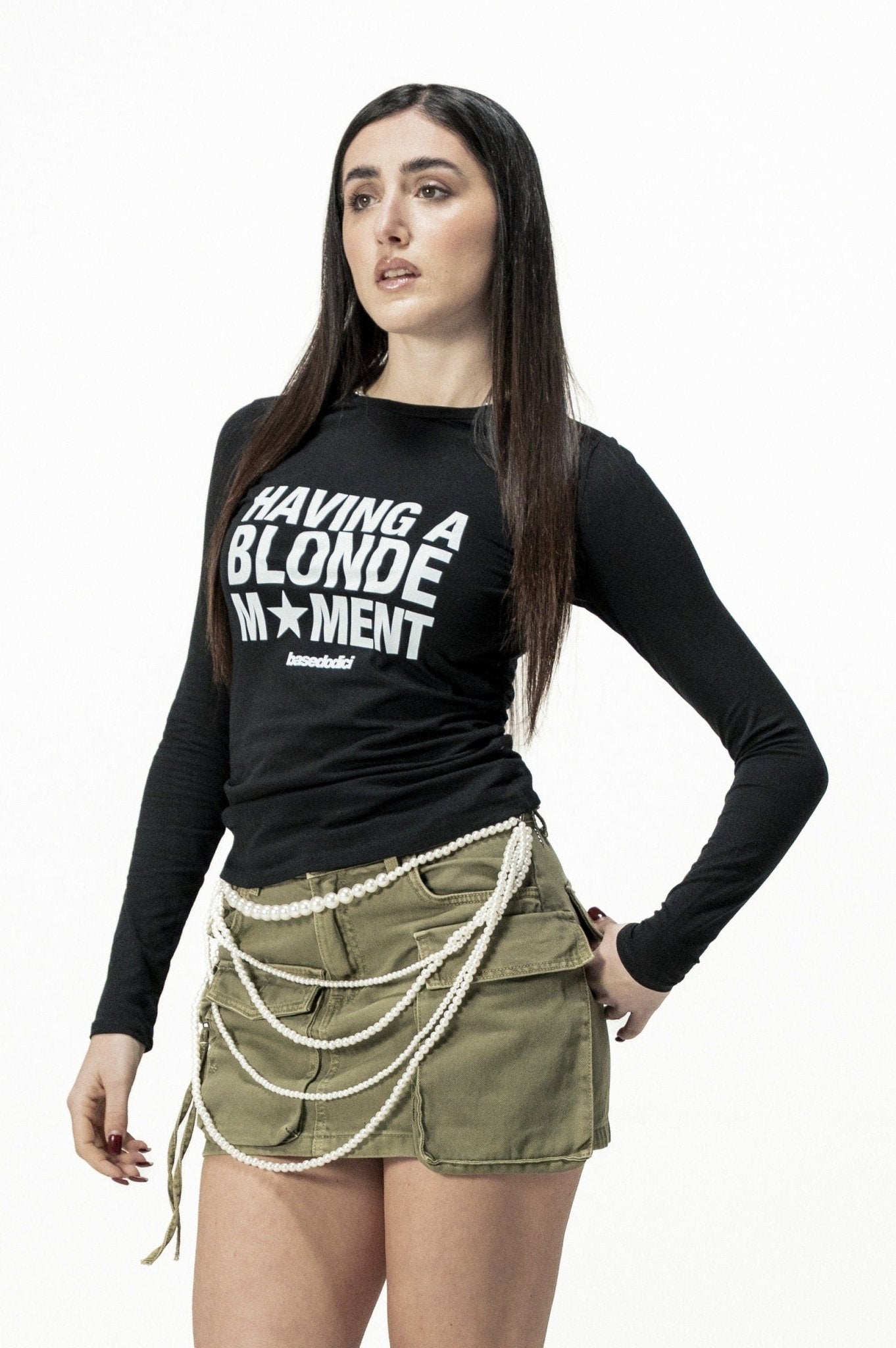 Longsleeve "DIVA" Blonde Black - BASEDODICI®