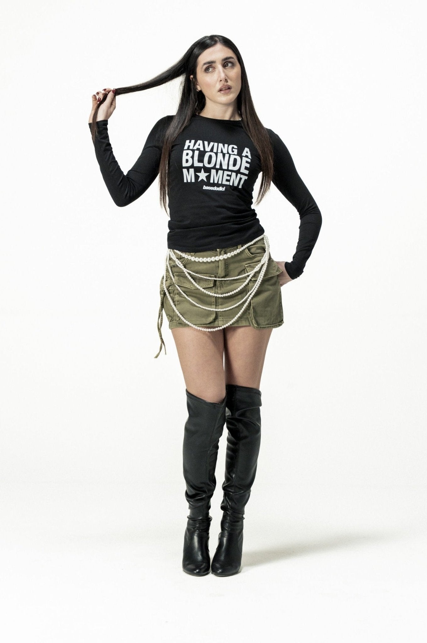 Longsleeve "DIVA" Blonde Black - BASEDODICI®