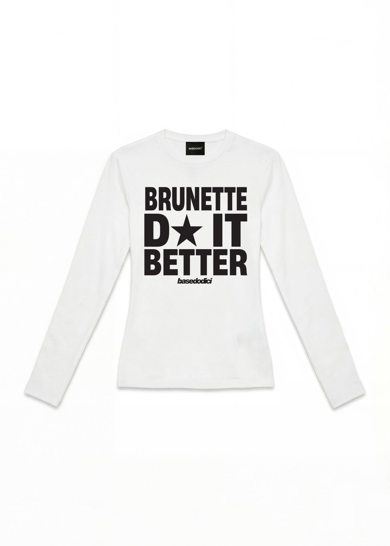 Longsleeve "DIVA" Brunette White - BASEDODICI®