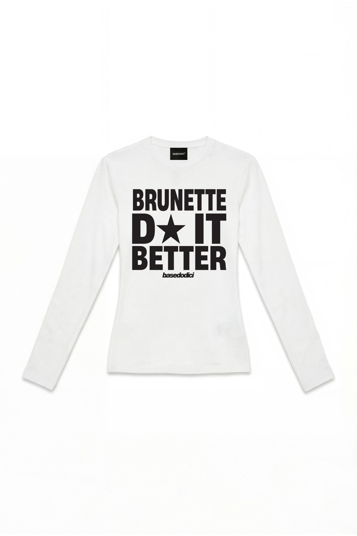 Longsleeve "DIVA" Brunette White - BASEDODICI®