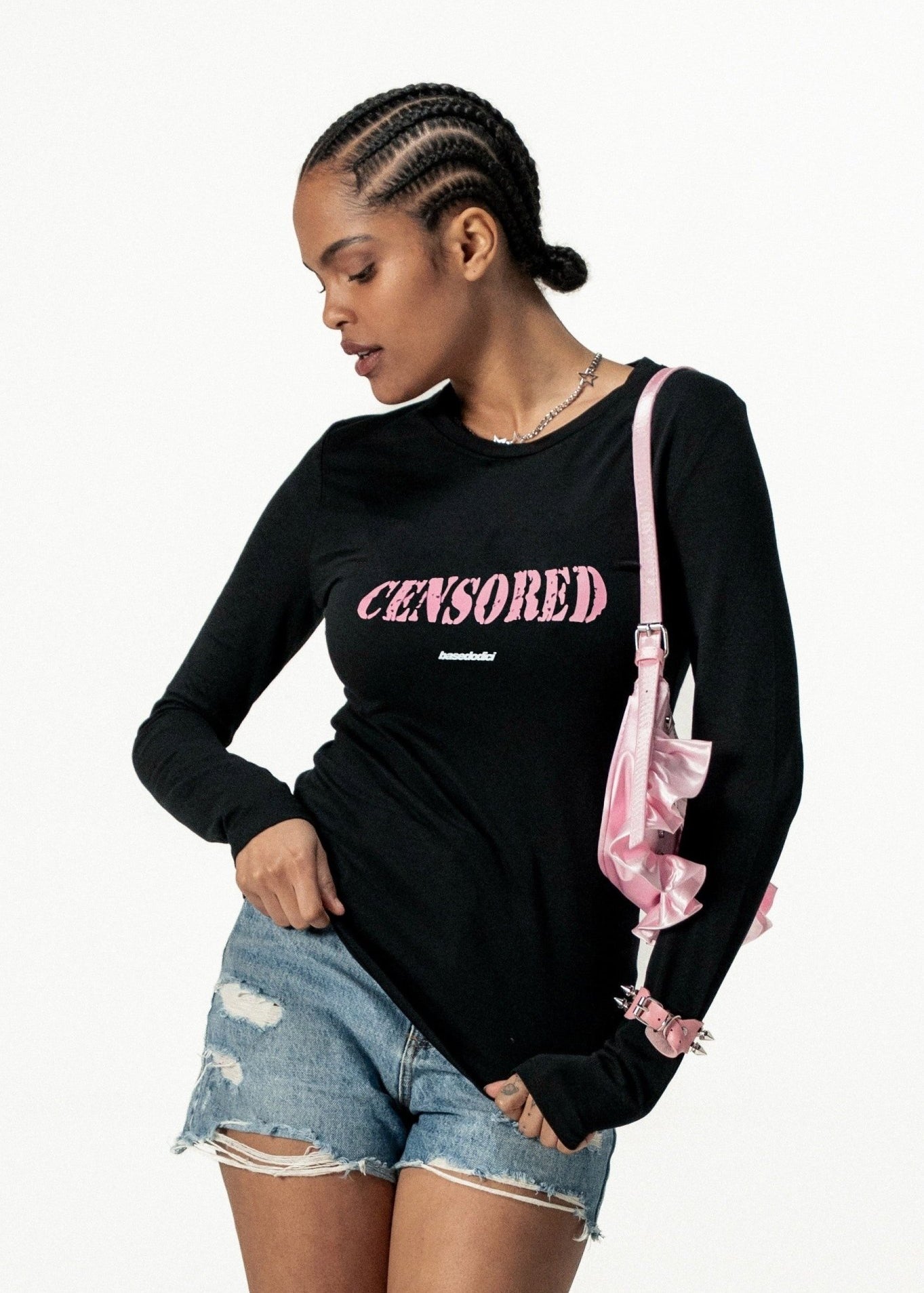Longsleeve "DIVA" Censored Black - BASEDODICI®