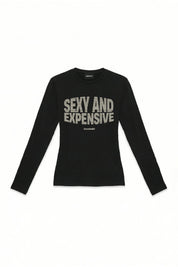 Longsleeve "DIVA" Sexy Black/Glitter - BASEDODICI®