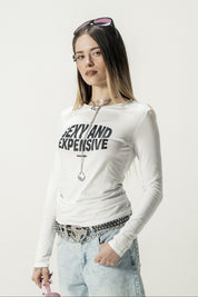 Longsleeve "DIVA" Sexy White - BASEDODICI®