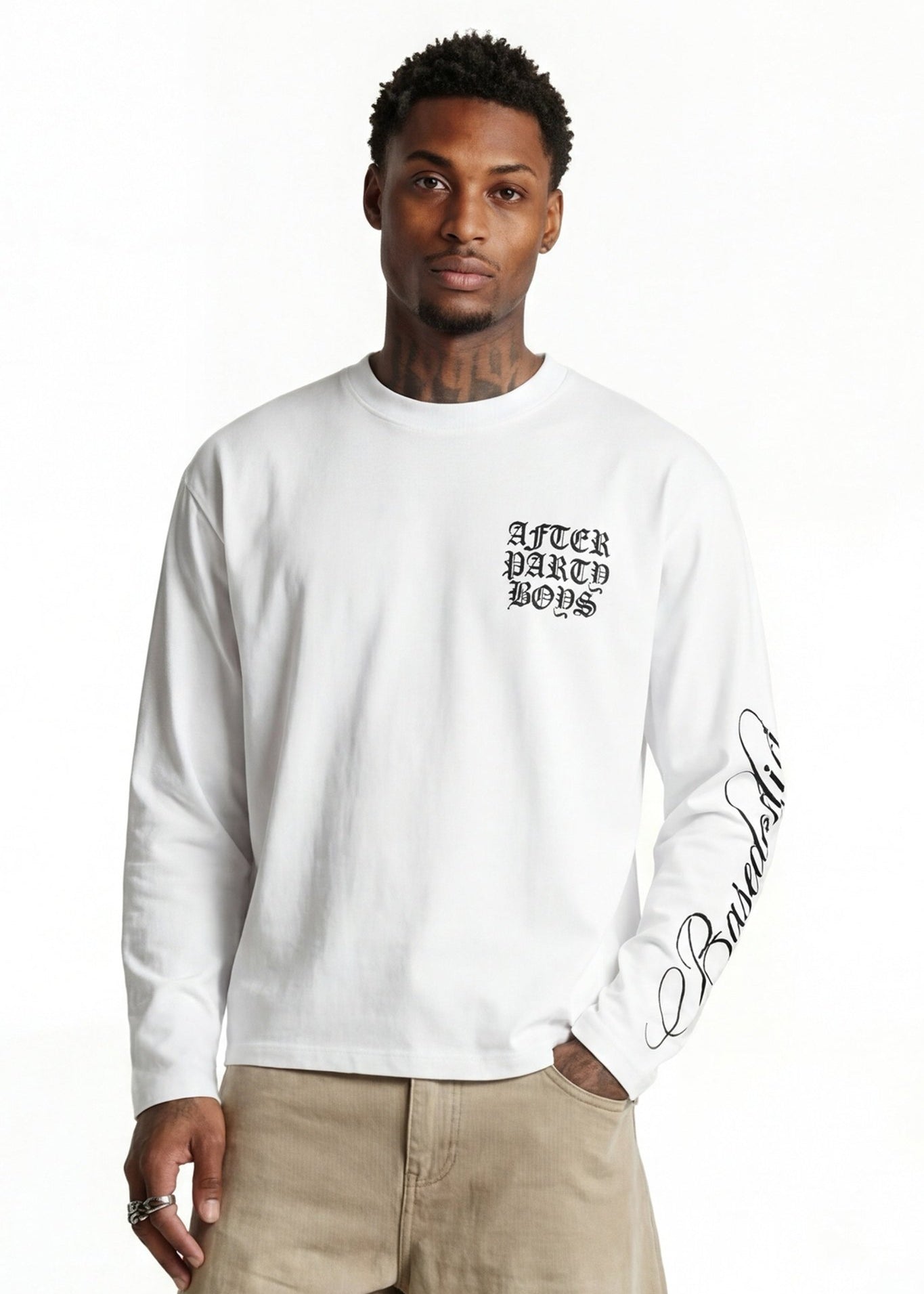 Longsleeve "FOR DREAMERS" AfterParty White - BASEDODICI®