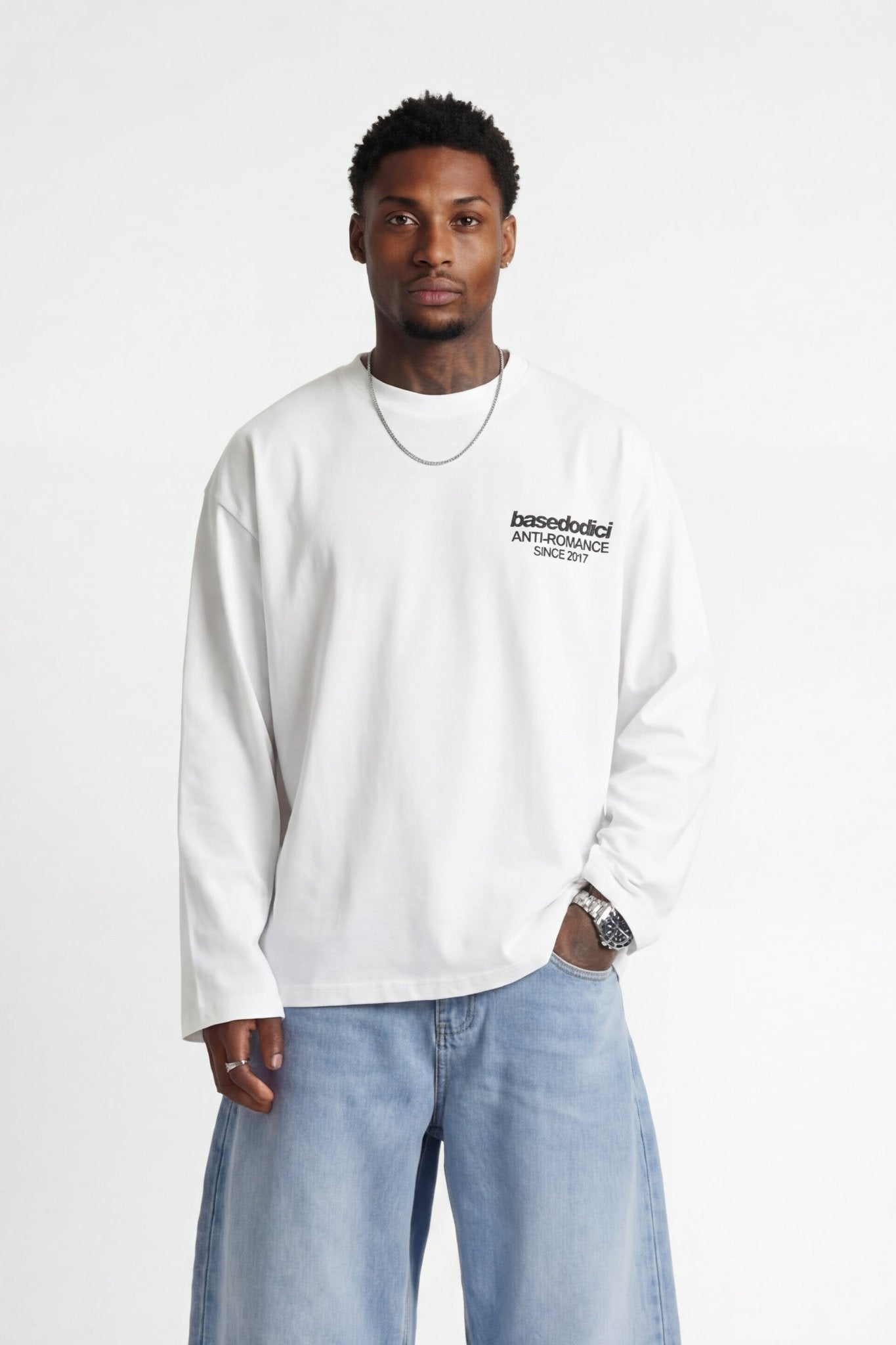Longsleeve "KILLED ROMANCE" White/Black - BASEDODICI®