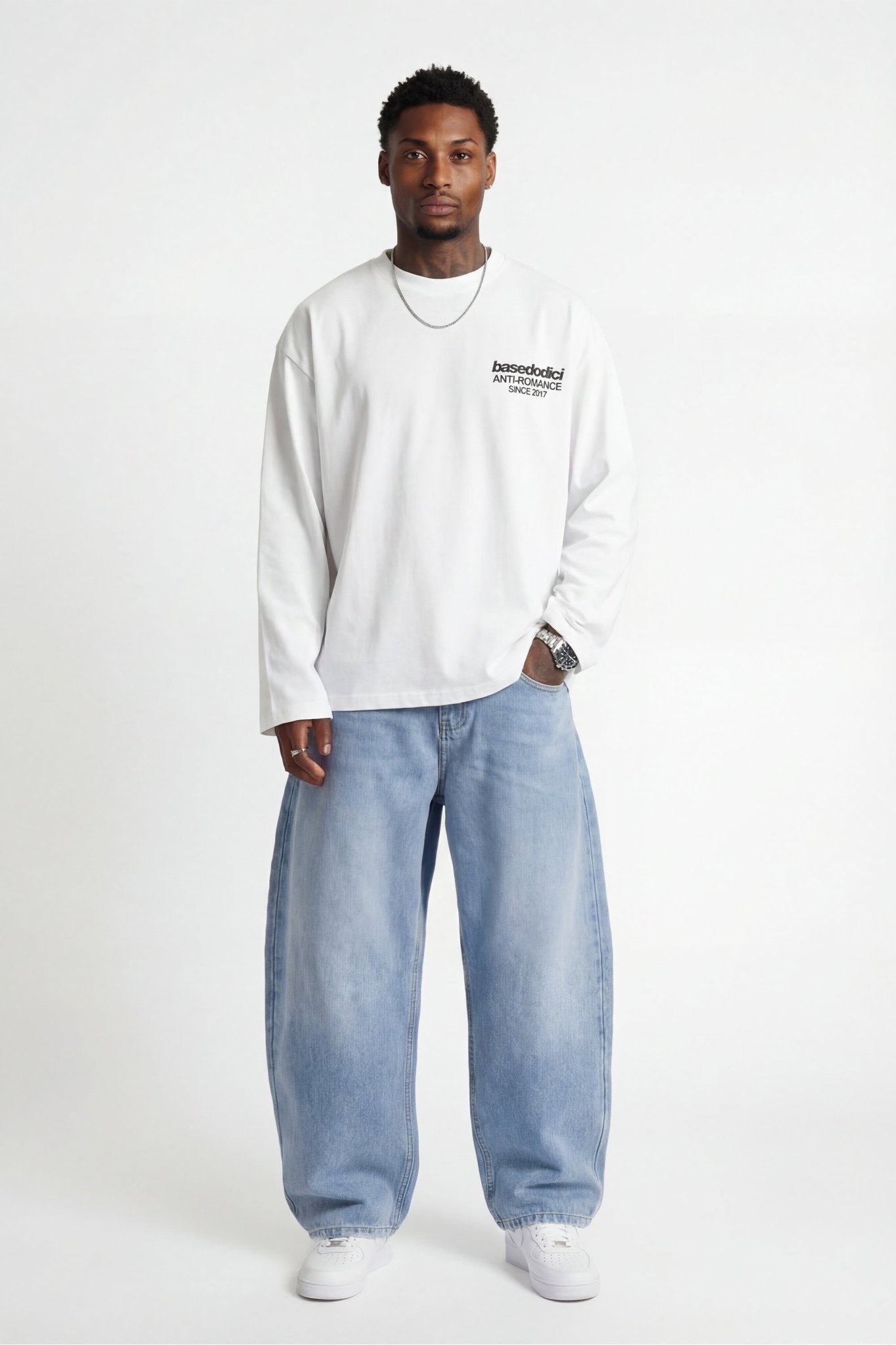 Longsleeve "KILLED ROMANCE" White/Black - BASEDODICI®