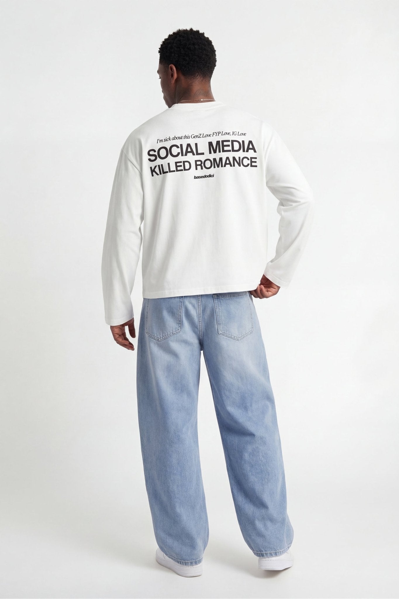 Longsleeve "KILLED ROMANCE" White/Black - BASEDODICI®