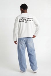 Longsleeve "KILLED ROMANCE" White/Black - BASEDODICI®