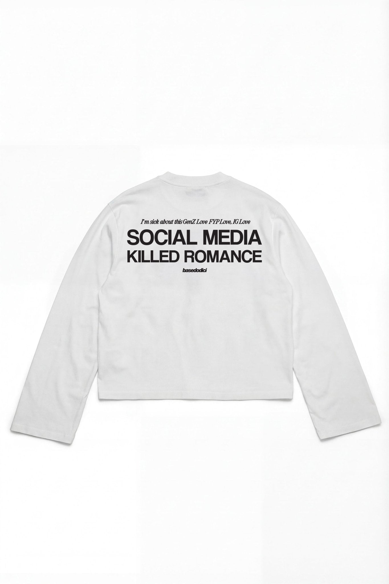 Longsleeve "KILLED ROMANCE" White/Black - BASEDODICI®