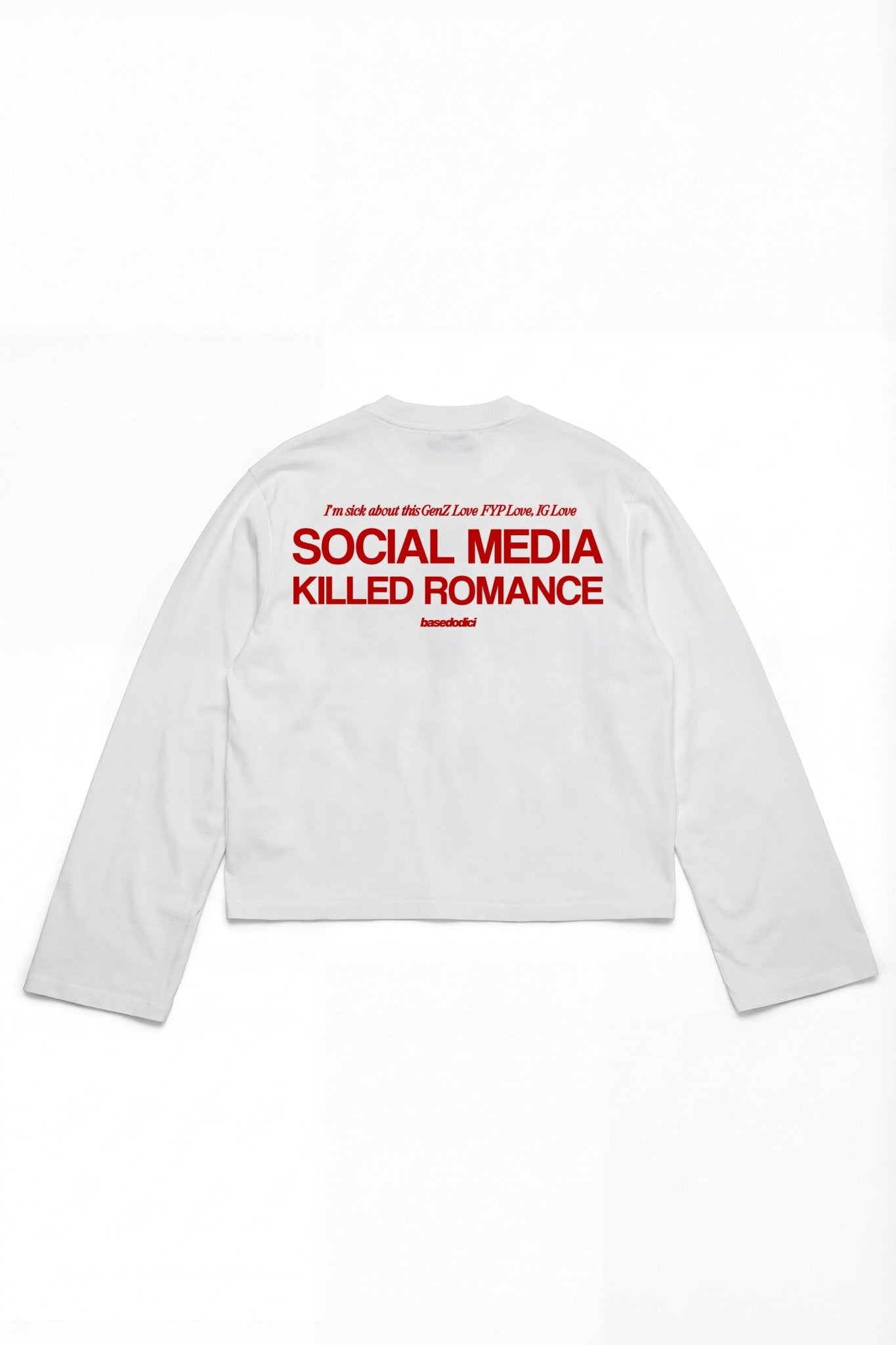 Longsleeve "KILLED ROMANCE" White/Red - BASEDODICI®