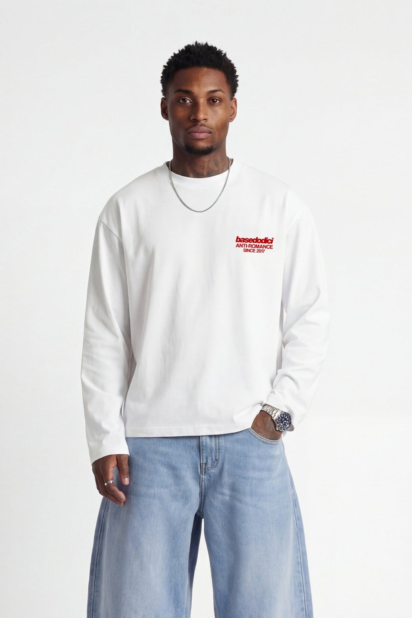 Longsleeve "KILLED ROMANCE" White/Red - BASEDODICI®