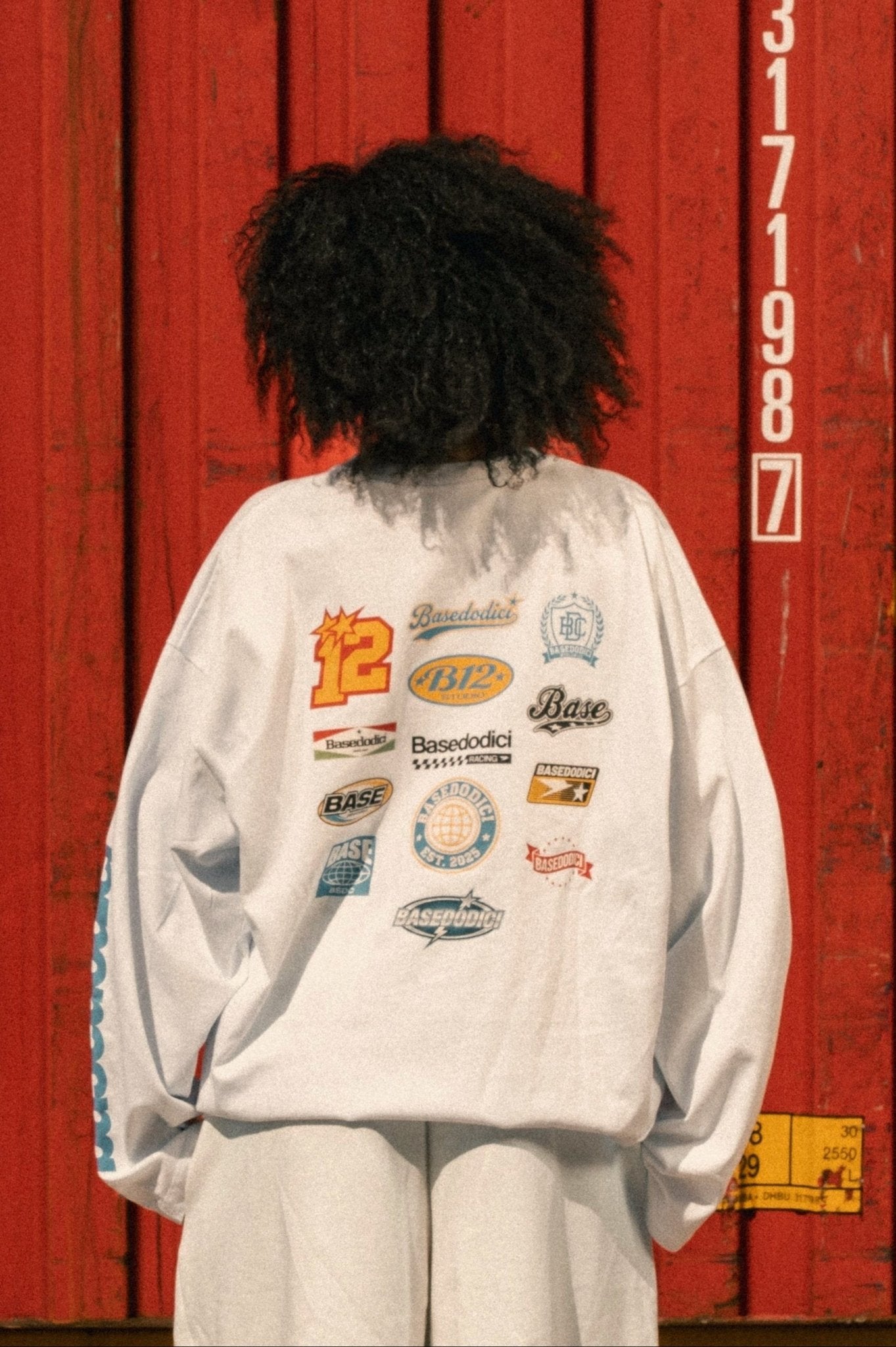 Longsleeve "LAST DELIVERY" BackLogos White - BASEDODICI®
