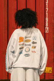 Longsleeve "LAST DELIVERY" BackLogos White - BASEDODICI®