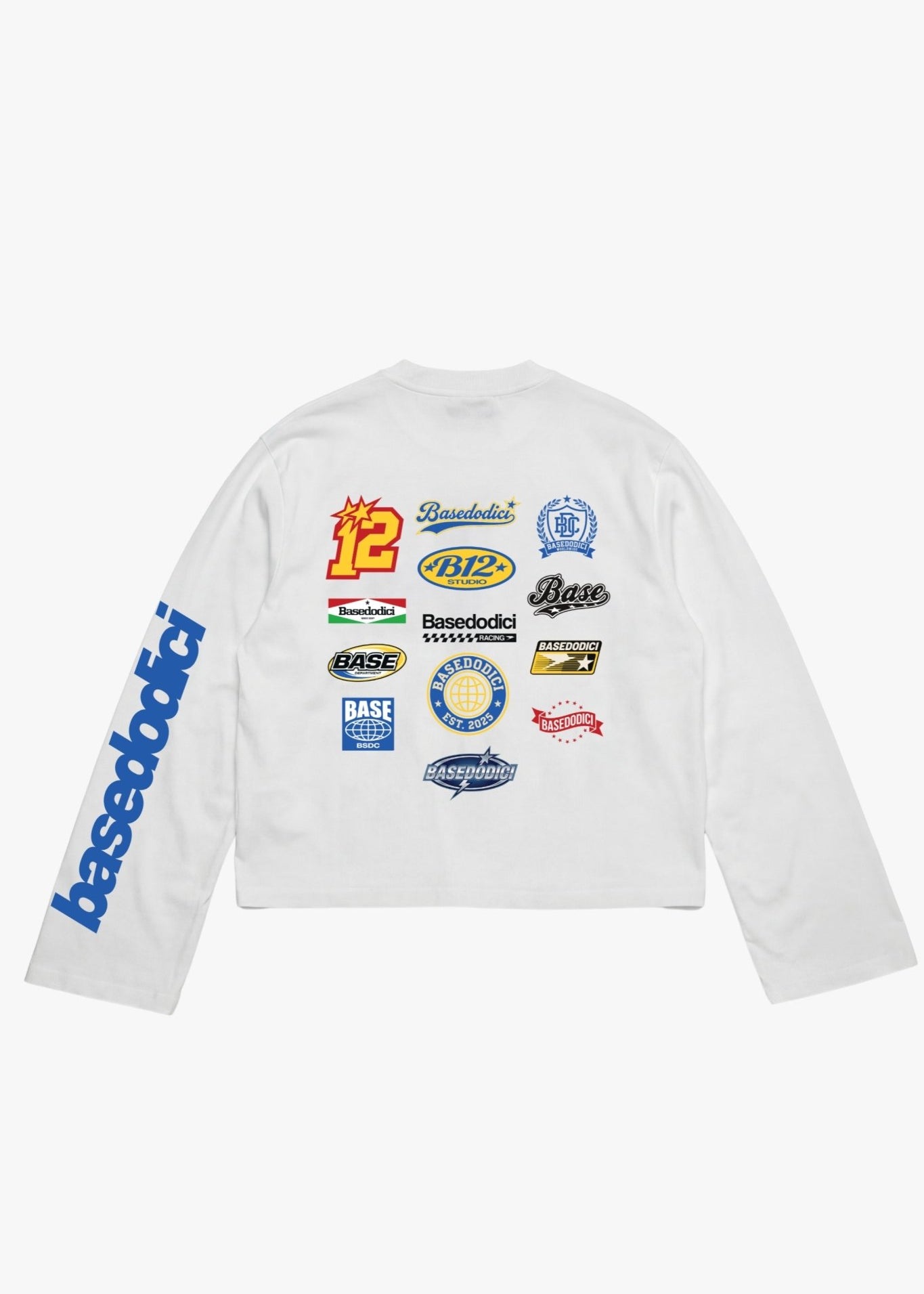 Longsleeve "LAST DELIVERY" BackLogos White - BASEDODICI®