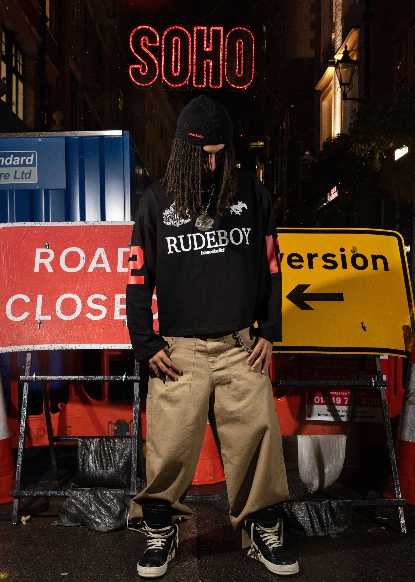 Longsleeve "RUDEBOY LDN" 12 Black - BASEDODICI®