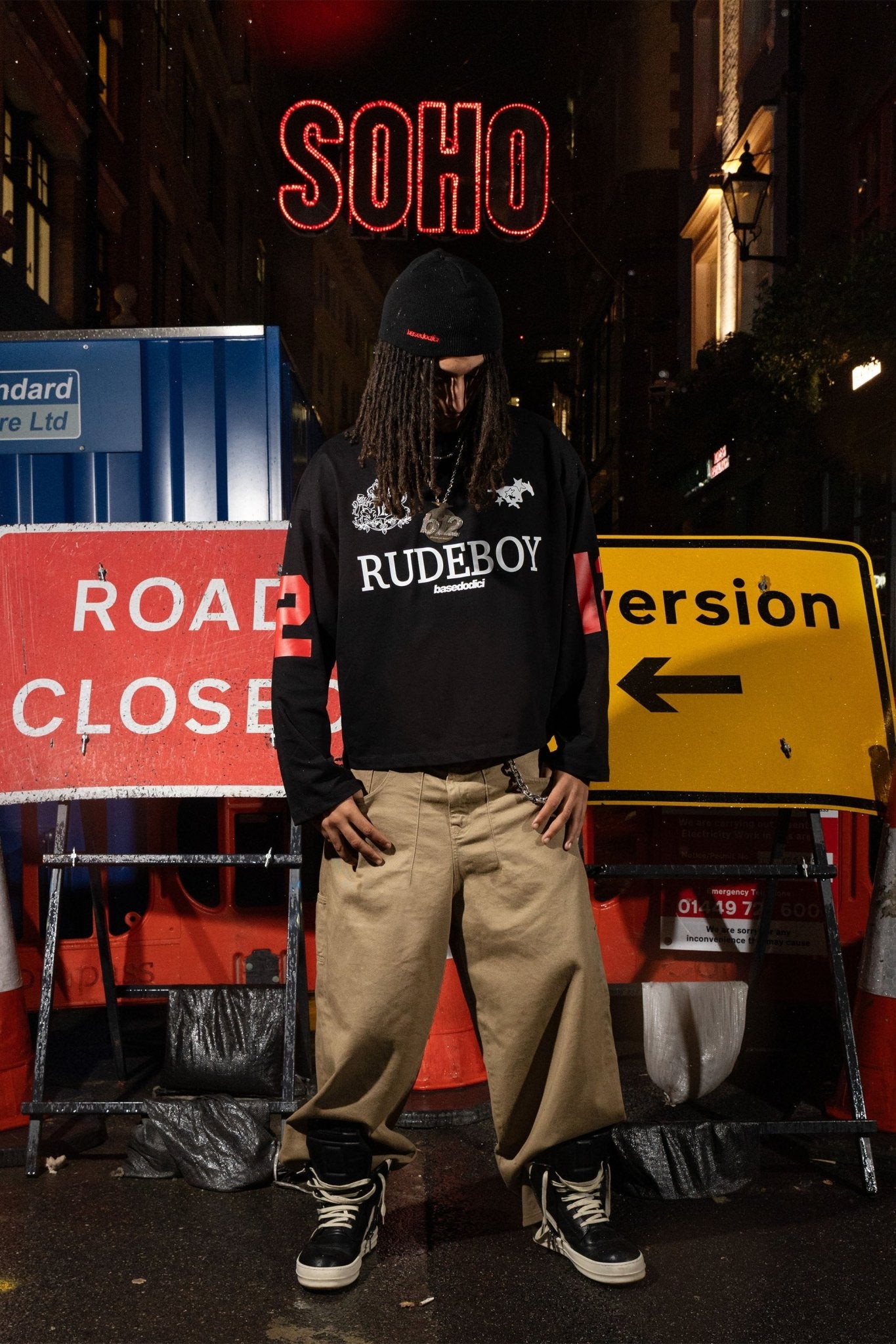 Longsleeve "RUDEBOY LDN" 12 Black - BASEDODICI®