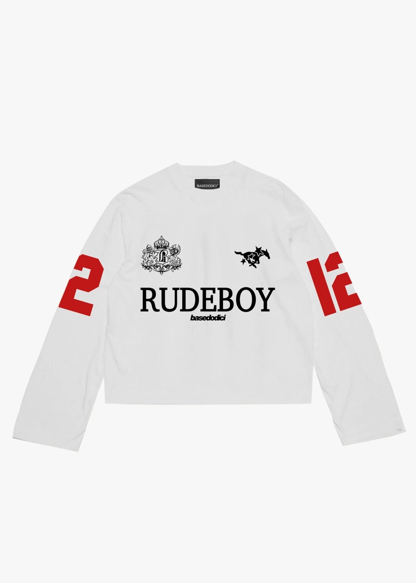 Longsleeve "RUDEBOY LDN" 12 White - BASEDODICI®