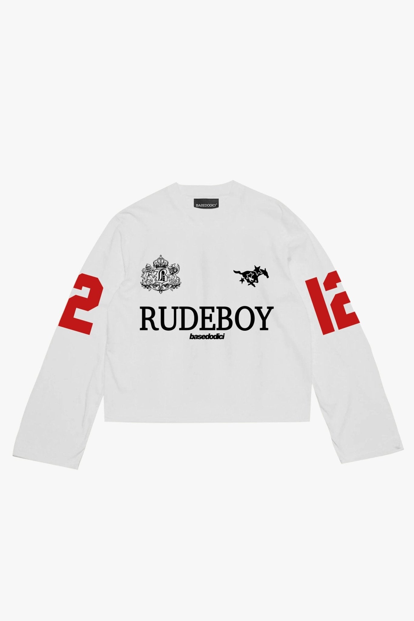 Longsleeve "RUDEBOY LDN" 12 White - BASEDODICI®