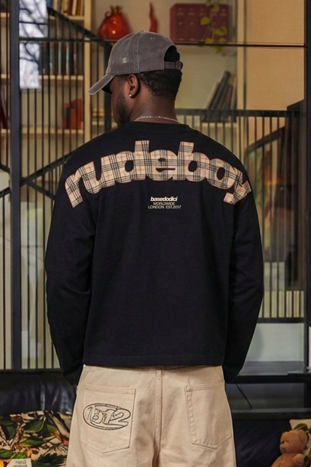 Longsleeve "RUDEBOY LDN" BURBY Black - BASEDODICI®