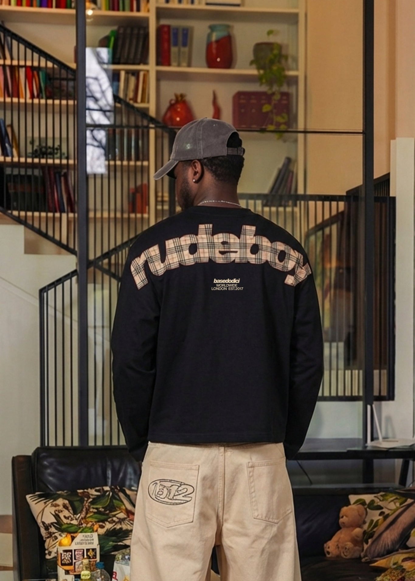 Longsleeve "RUDEBOY LDN" BURBY Black - BASEDODICI®
