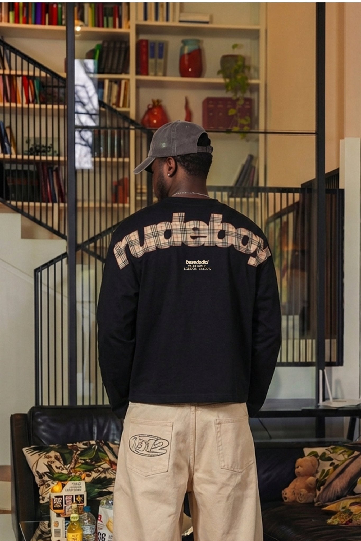 Longsleeve "RUDEBOY LDN" BURBY Black - BASEDODICI®