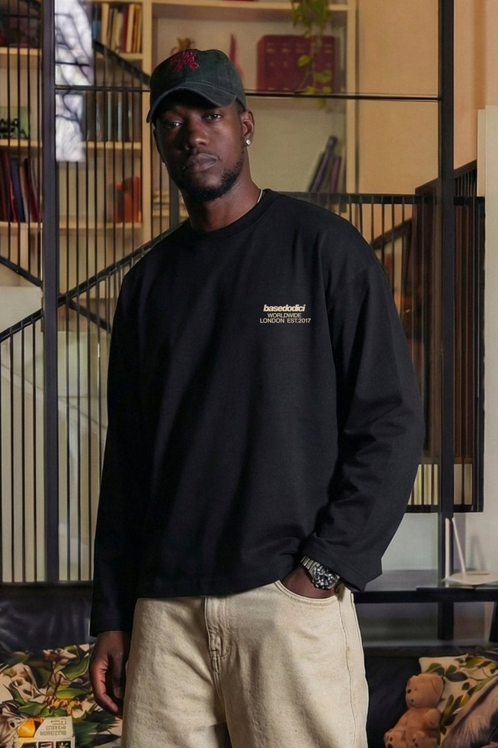 Longsleeve "RUDEBOY LDN" BURBY Black - BASEDODICI®