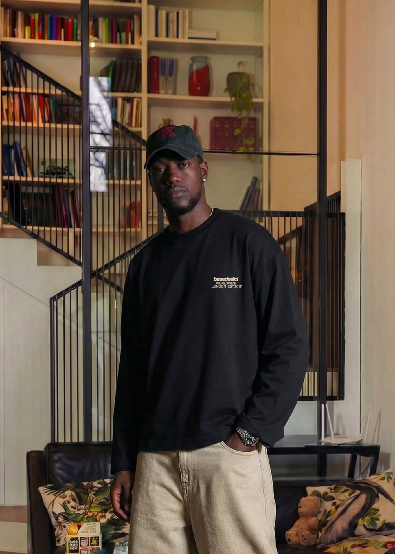 Longsleeve "RUDEBOY LDN" BURBY Black - BASEDODICI®