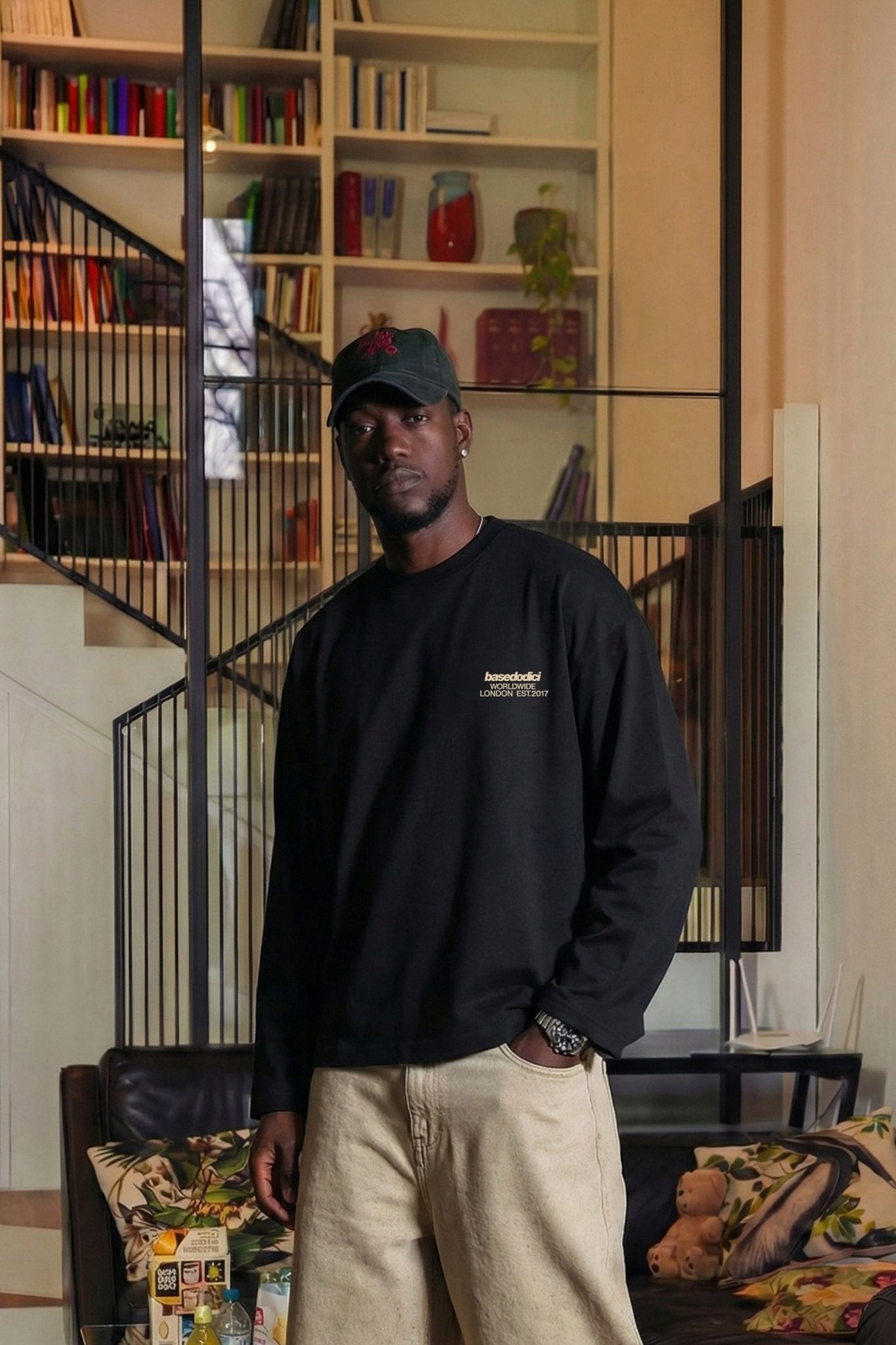 Longsleeve "RUDEBOY LDN" BURBY Black - BASEDODICI®