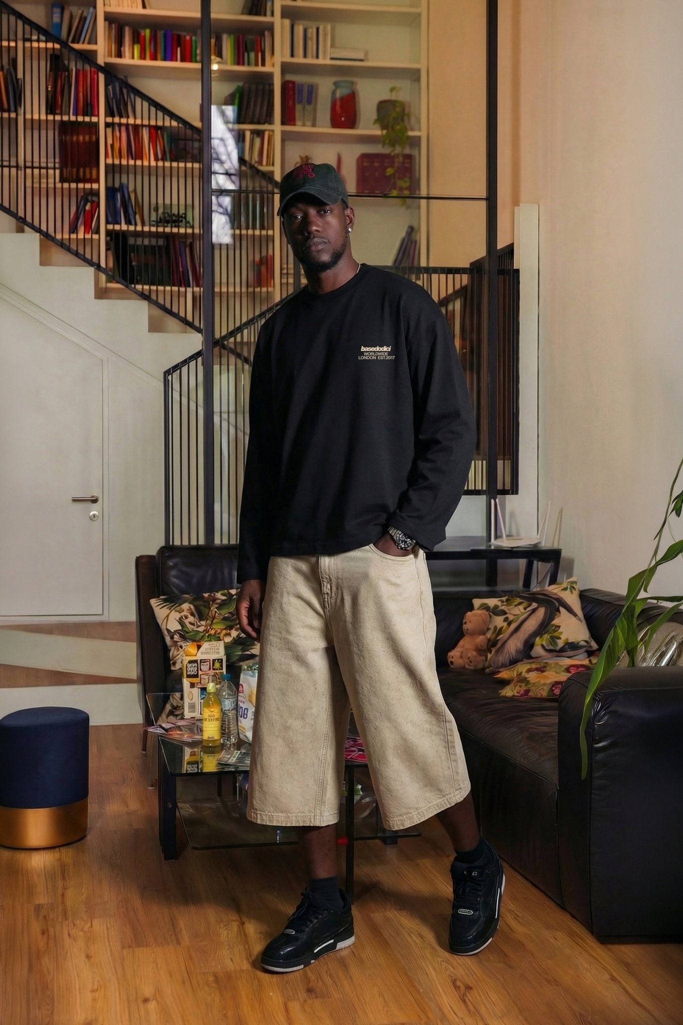 Longsleeve "RUDEBOY LDN" BURBY Black - BASEDODICI®