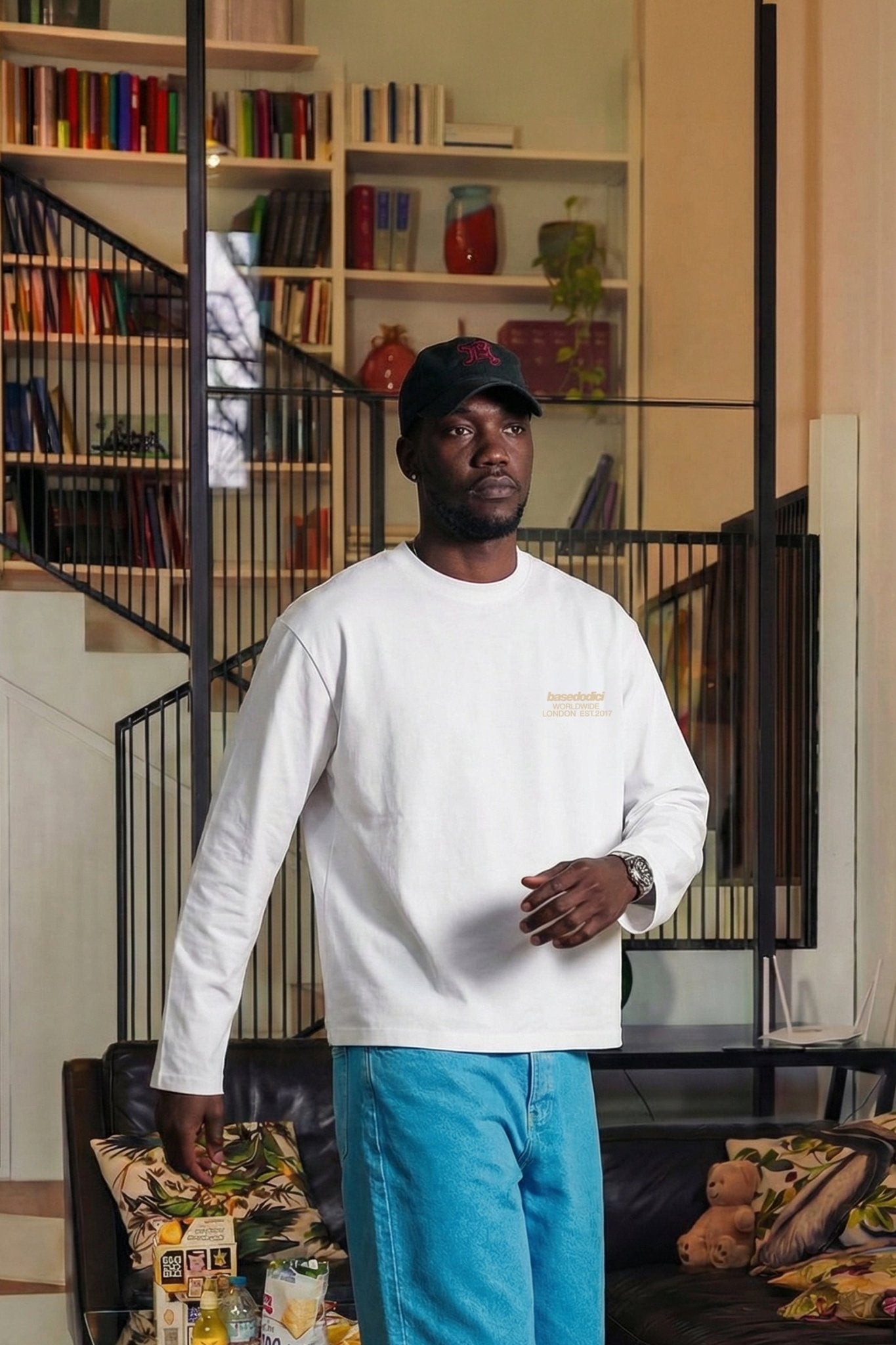 Longsleeve "RUDEBOY LDN" BURBY White - BASEDODICI®