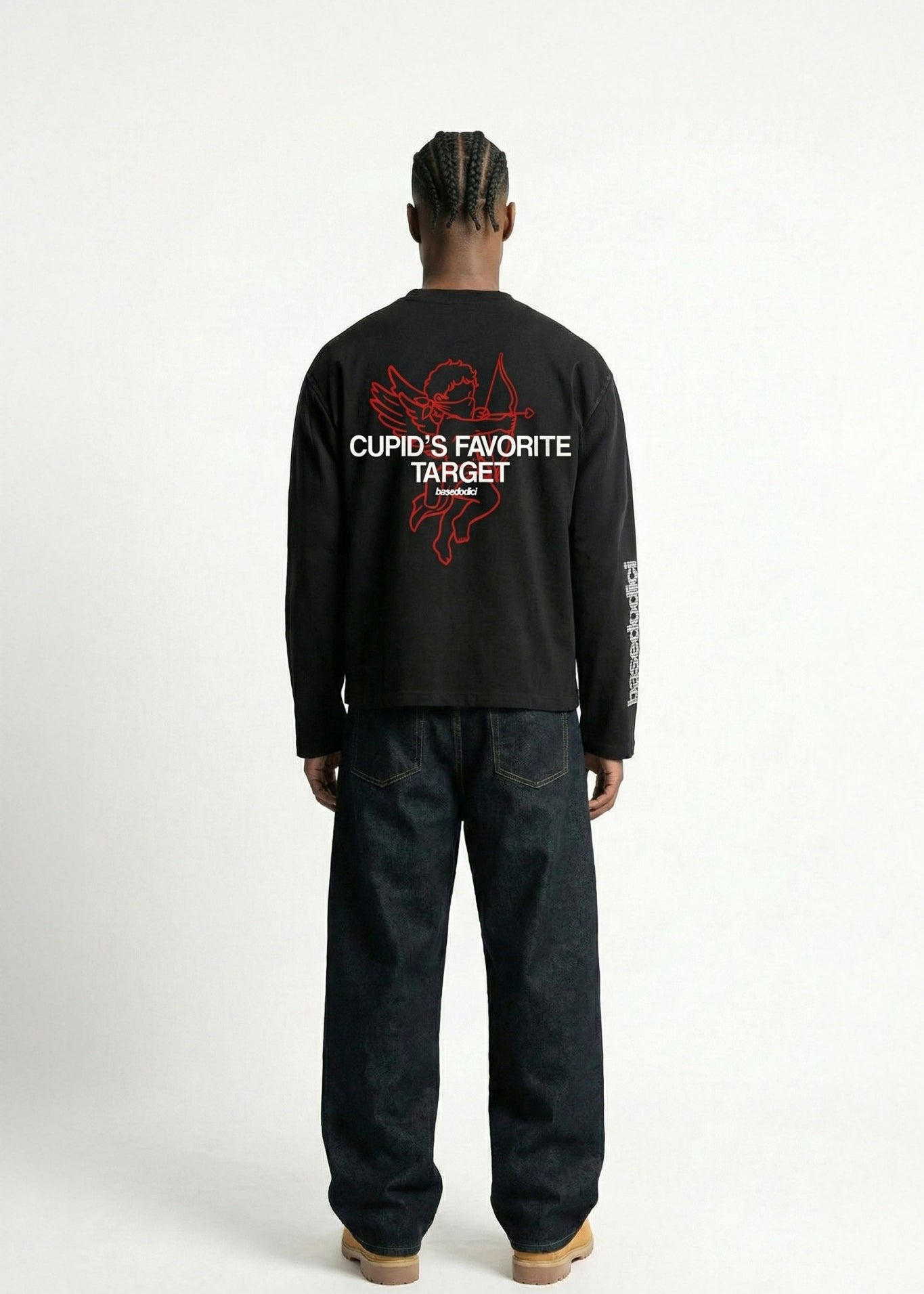 Longsleeve "VALENTINE" Cupid Black - BASEDODICI®