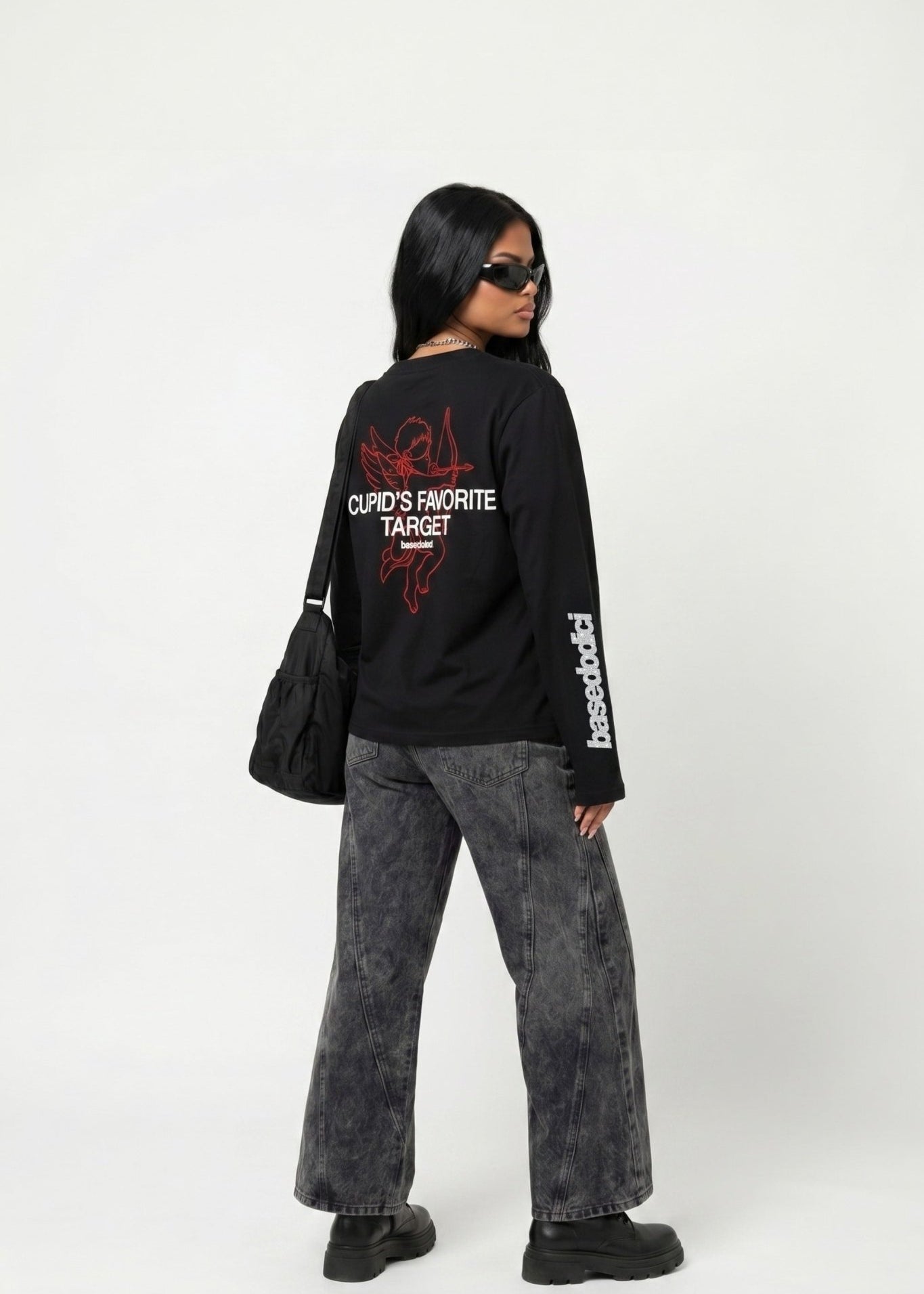 Longsleeve "VALENTINE" Cupid Black - BASEDODICI®