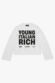Longsleeve "WORLD TOUR" Italian Rich White - BASEDODICI®