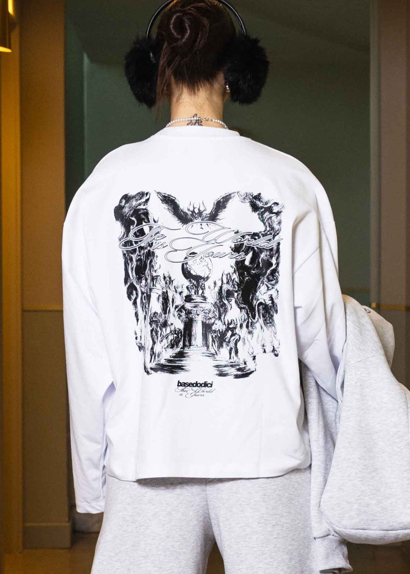 Longsleeve "WORLD TOUR" Scarface White - BASEDODICI®