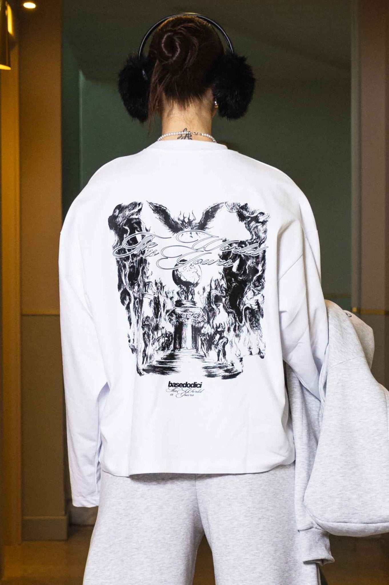 Longsleeve "WORLD TOUR" Scarface White - BASEDODICI®