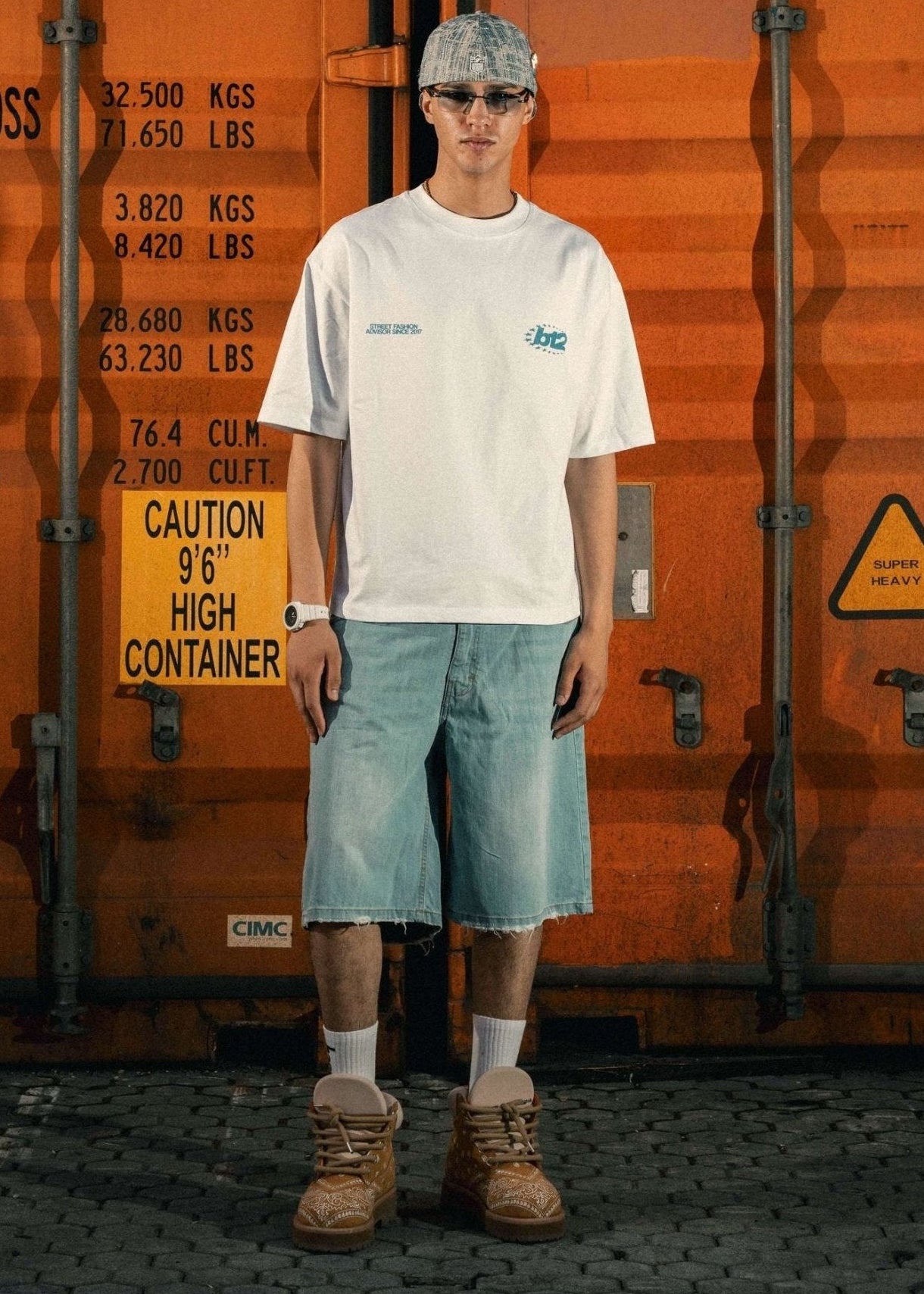 Look "LAST DELIVERY" BackLogos White Light Blue - BASEDODICI®