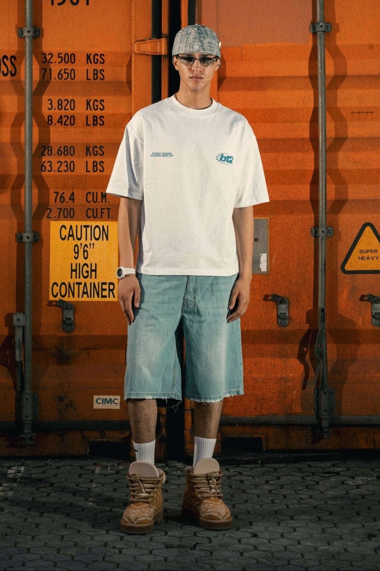 Look "LAST DELIVERY" BackLogos White Light Blue - BASEDODICI®