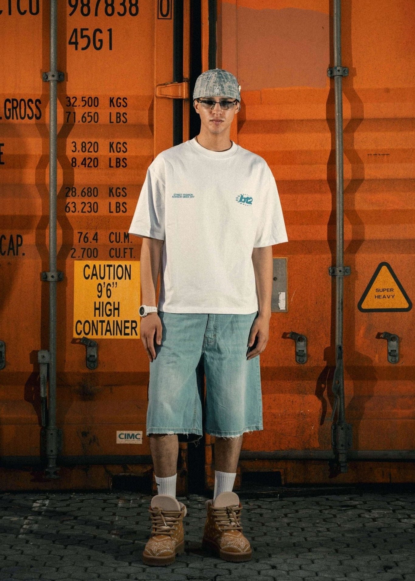 Look "LAST DELIVERY" BackLogos White Light Blue - BASEDODICI®
