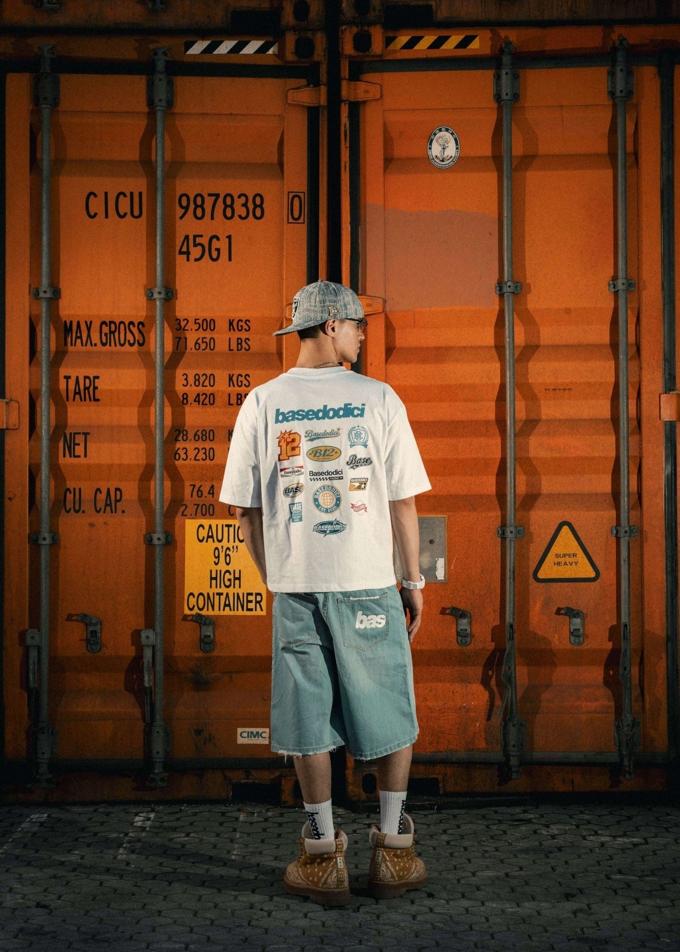 Look "LAST DELIVERY" BackLogos White Light Blue - BASEDODICI®