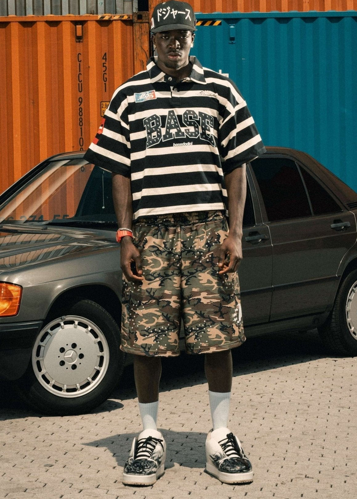 Look "LAST DELIVERY" BASE Stripe Cargo Military - BASEDODICI®