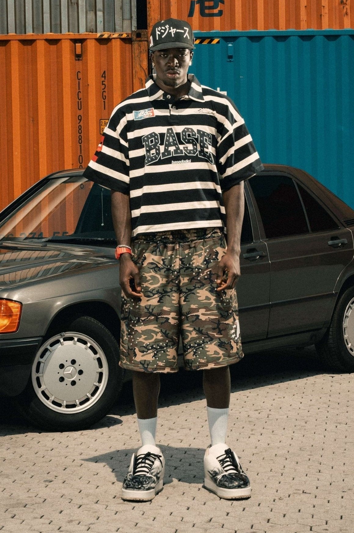 Look "LAST DELIVERY" BASE Stripe Cargo Military - BASEDODICI®