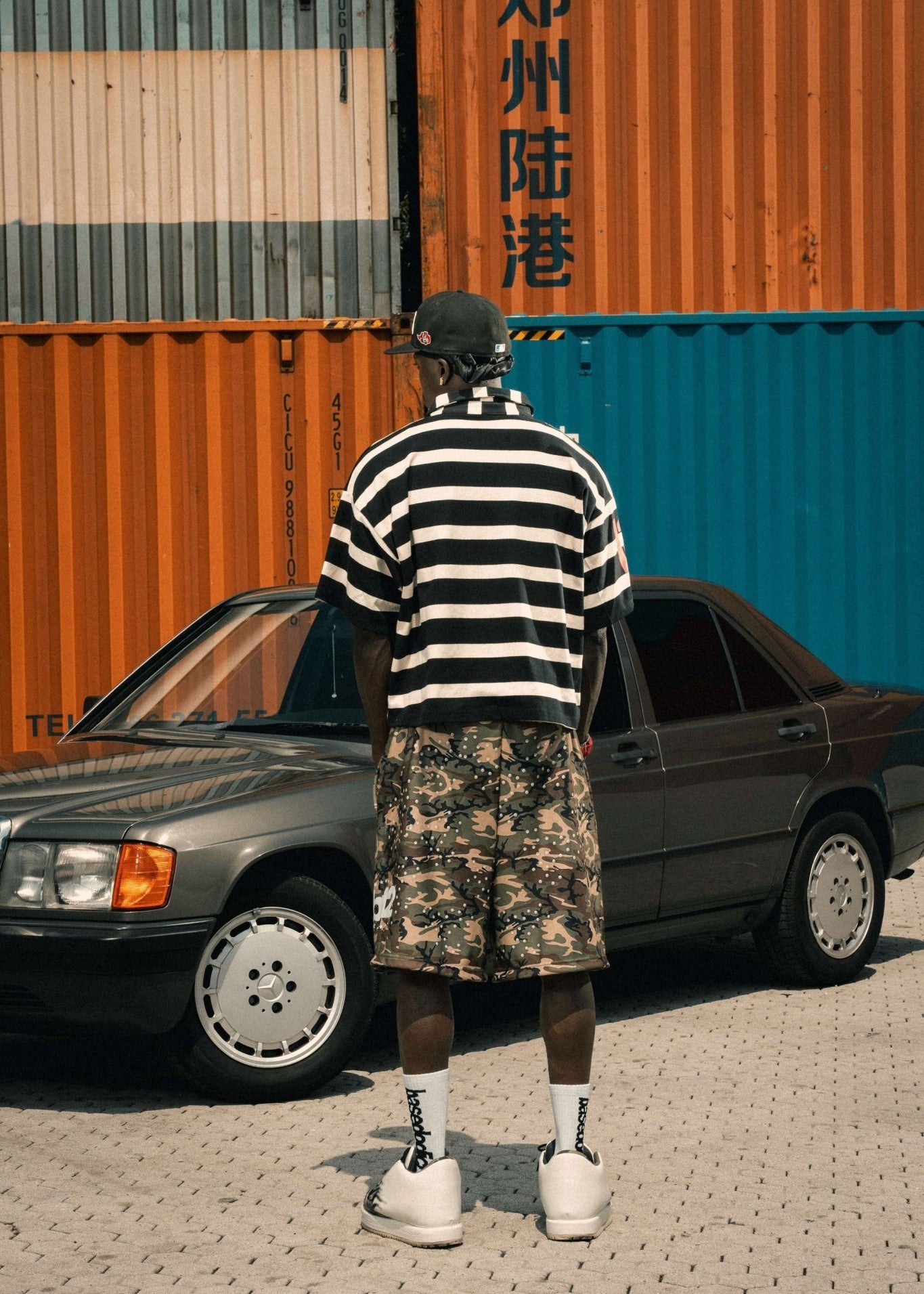 Look "LAST DELIVERY" BASE Stripe Cargo Military - BASEDODICI®
