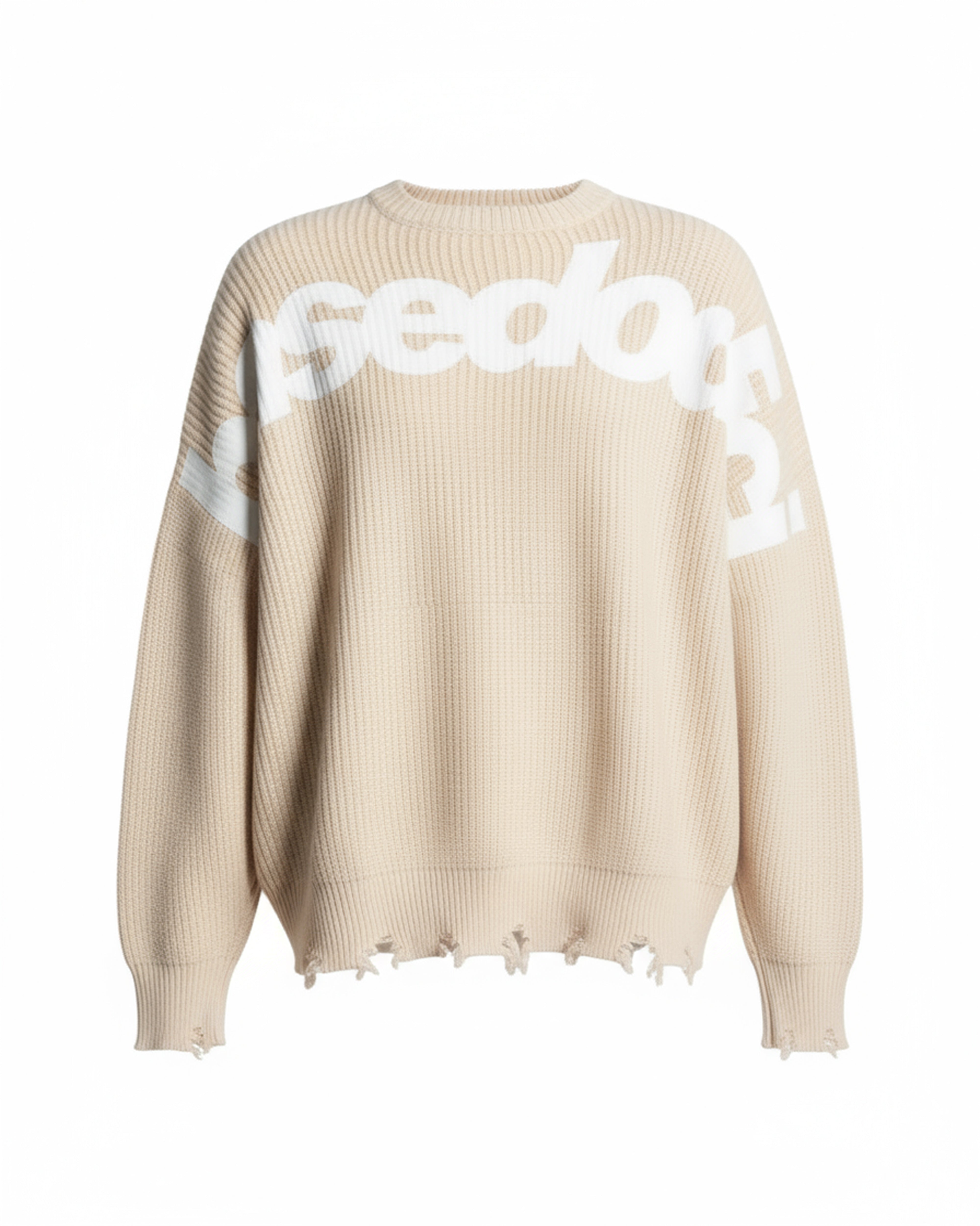 "RUDEBOY LDN" Knitwear Shoulder Logo Cream