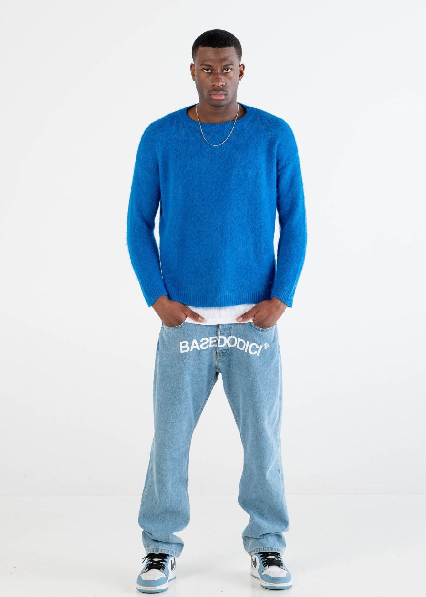 Mohair Sweater “DYSTOPIA” Blue - BASEDODICI®