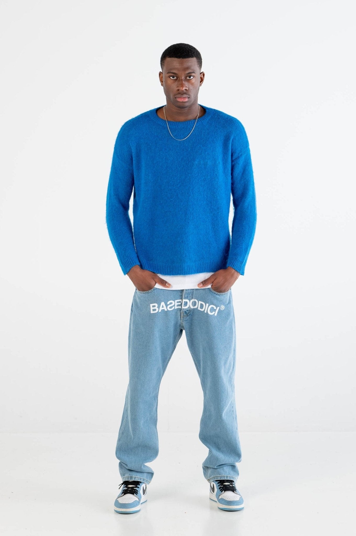 Mohair Sweater “DYSTOPIA” Blue - BASEDODICI®