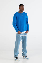 Mohair Sweater “DYSTOPIA” Blue - BASEDODICI®