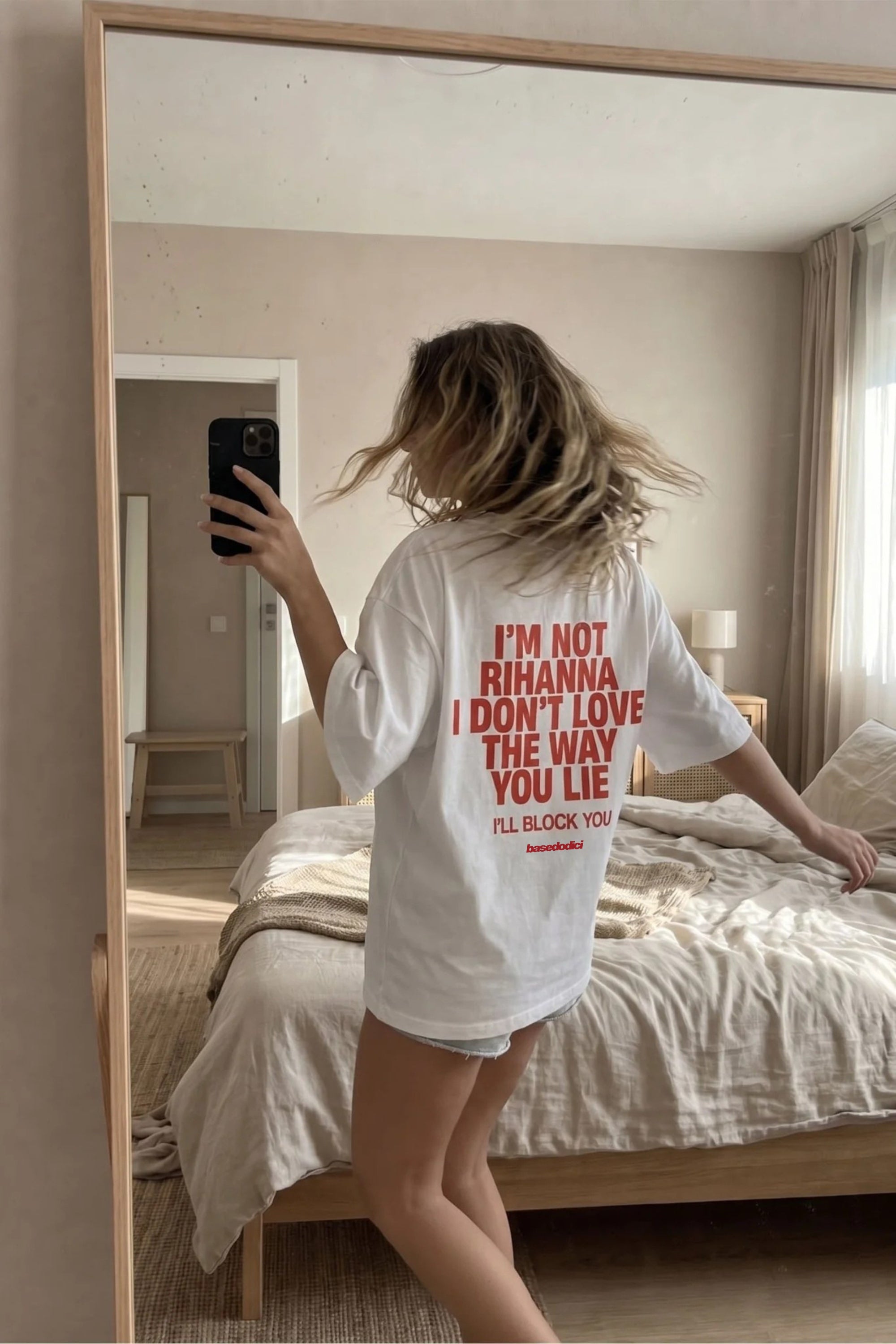 T-Shirt "COPY&PASTE" Rihanna White/Red