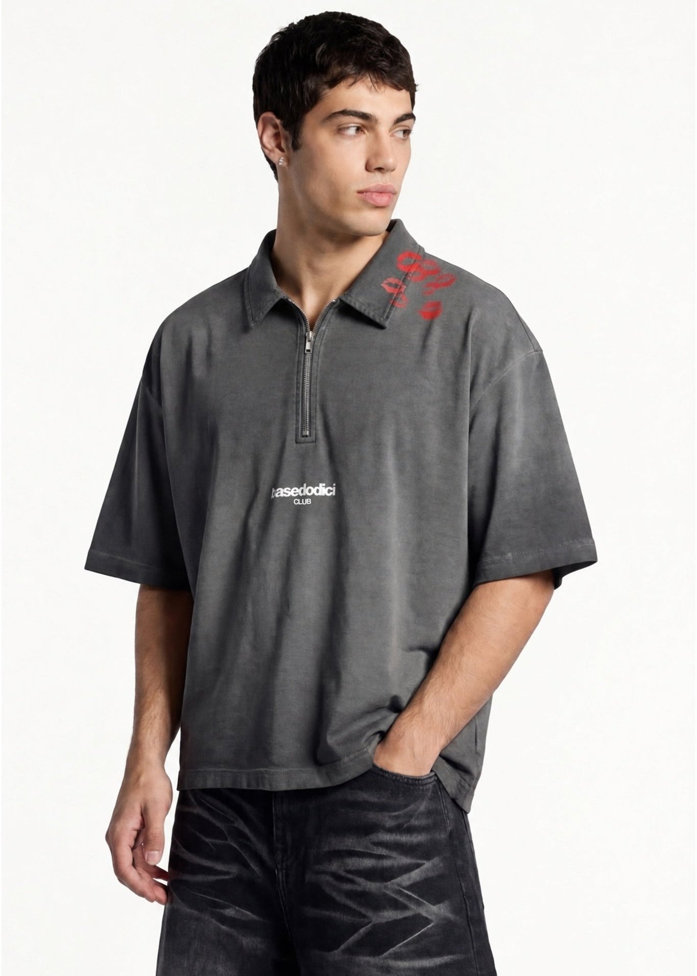 Polo "FOR DREAMERS" Kiss Grey - BASEDODICI®